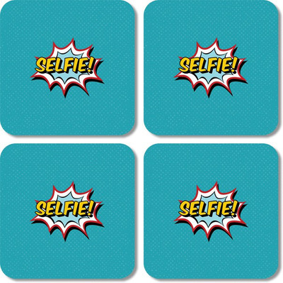 

Crackndeal Square Medium Density Fibreboard Coaster Set(Pack of 4), Multicolor