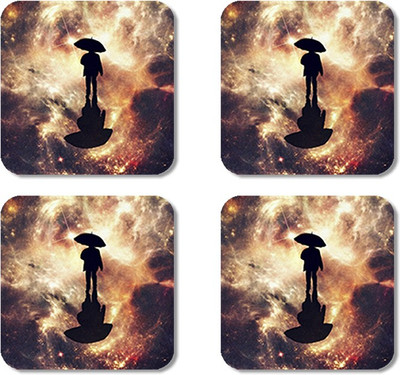 

Crackndeal Square Medium Density Fibreboard Coaster Set(Pack of 4), Multicolor