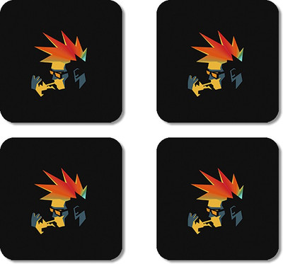 

Crackndeal Square Medium Density Fibreboard Coaster Set(Pack of 4), Multicolor