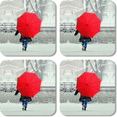 

Crackndeal Square Medium Density Fibreboard Coaster Set(Pack of 4), Multicolor