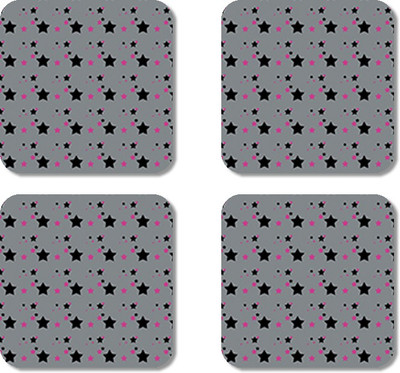 

Crackndeal Square Medium Density Fibreboard Coaster Set(Pack of 4), Multicolor