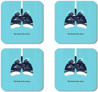 

Crackndeal Square Medium Density Fibreboard Coaster Set(Pack of 4), Multicolor