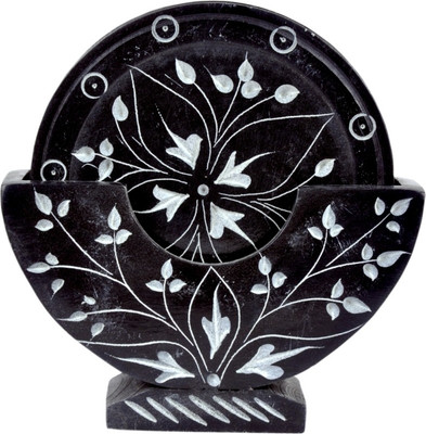 Genius Bird Round Marble Coaster Set(Pack of 6)