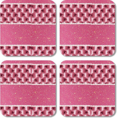 

Crackndeal Square Medium Density Fibreboard Coaster Set(Pack of 4), Multicolor