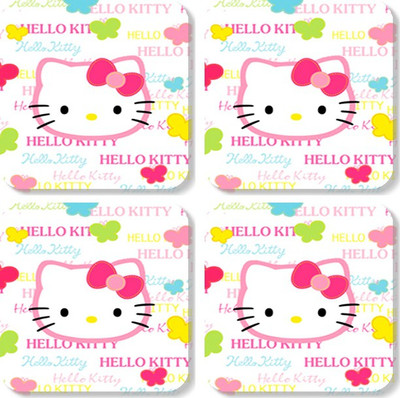 

Crackndeal Square Medium Density Fibreboard Coaster Set(Pack of 4), Multicolor