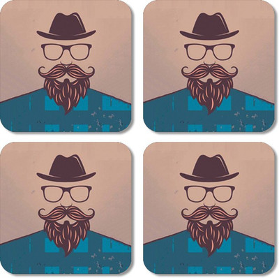 

Crackndeal Square Medium Density Fibreboard Coaster Set(Pack of 4), Multicolor