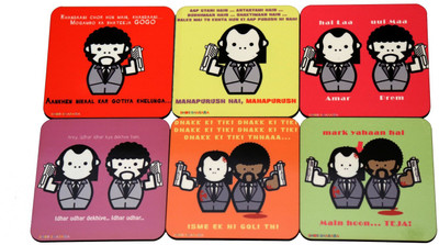 40% OFF on Shor Sharaba Square Wood Coaster Set(Pack of 6) 40% OFF on Shor Sharaba Square Wood Coaster Set(Pack of 6)