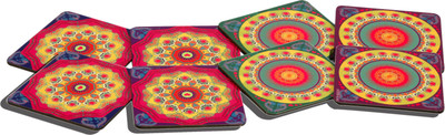 

Design Guns Square Wood Coaster Set(Pack of 8), Multicolor