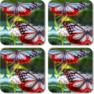 

Crackndeal Square Medium Density Fibreboard Coaster Set(Pack of 4), Multicolor