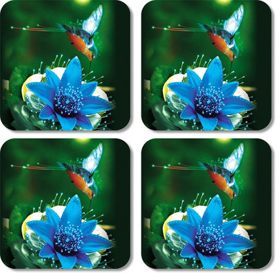 

Crackndeal Square Medium Density Fibreboard Coaster Set(Pack of 4), Multicolor