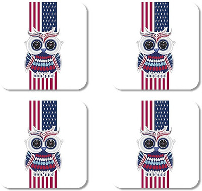 

Crackndeal Square Medium Density Fibreboard Coaster Set(Pack of 4), Multicolor