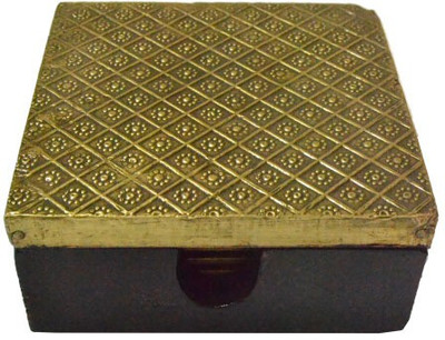 

Artlivo Square Wood Coaster Set(Pack of 6), Gold