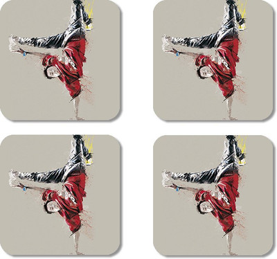 

Crackndeal Square Medium Density Fibreboard Coaster Set(Pack of 4), Multicolor