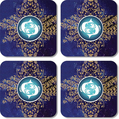 

Crackndeal Square Medium Density Fibreboard Coaster Set(Pack of 4), Multicolor