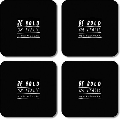 

Crackndeal Square Medium Density Fibreboard Coaster Set(Pack of 4), Multicolor