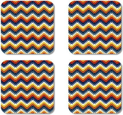 

Crackndeal Square Medium Density Fibreboard Coaster Set(Pack of 4), Multicolor