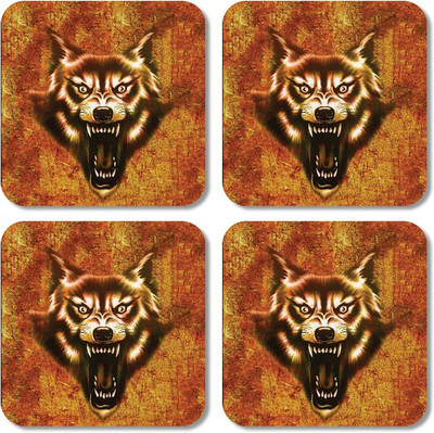 

Crackndeal Square Medium Density Fibreboard Coaster Set(Pack of 4), Multicolor