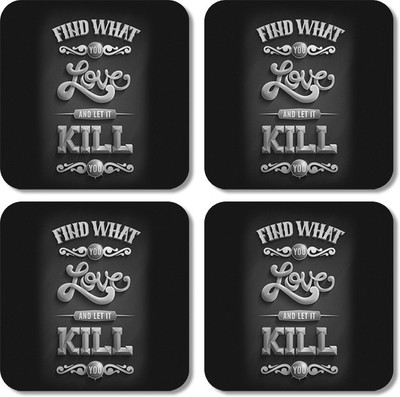 

Crackndeal Square Medium Density Fibreboard Coaster Set(Pack of 4), Multicolor