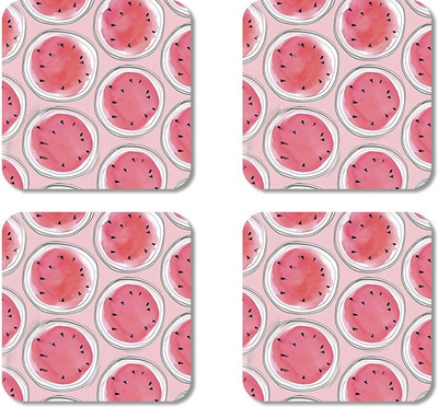 

Crackndeal Square Medium Density Fibreboard Coaster Set(Pack of 4), Multicolor