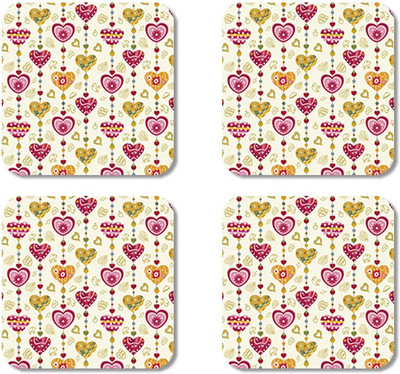 

Crackndeal Square Medium Density Fibreboard Coaster Set(Pack of 4), Multicolor