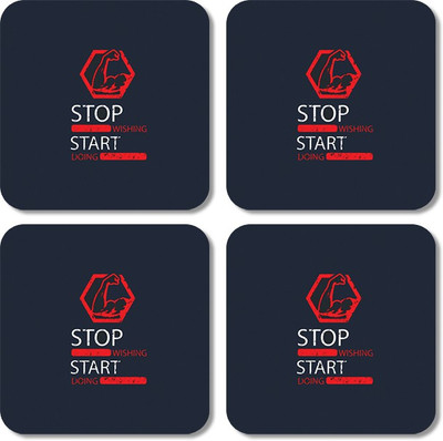 

Crackndeal Square Medium Density Fibreboard Coaster Set(Pack of 4), Multicolor