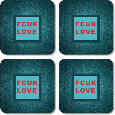 

Crackndeal Square Medium Density Fibreboard Coaster Set(Pack of 4), Multicolor