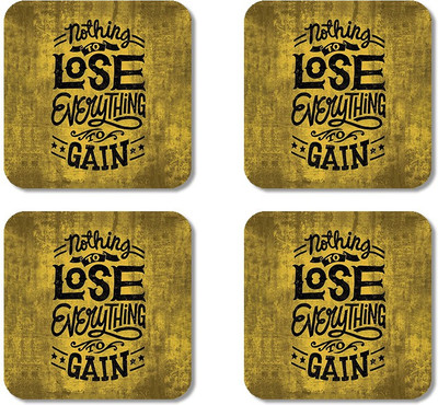 

Crackndeal Square Medium Density Fibreboard Coaster Set(Pack of 4), Multicolor