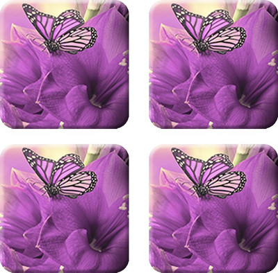 

Crackndeal Square Medium Density Fibreboard Coaster Set(Pack of 4), Multicolor
