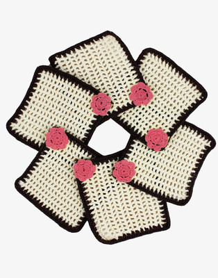 38% OFF on moKanc Square Cotton Coaster Set(Pack of 6)