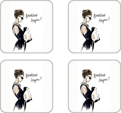 

Crackndeal Square Medium Density Fibreboard Coaster Set(Pack of 4), Multicolor