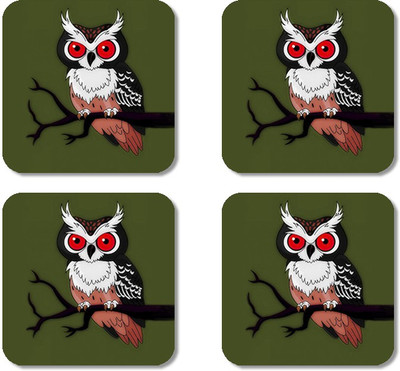 

Crackndeal Square Medium Density Fibreboard Coaster Set(Pack of 4), Multicolor