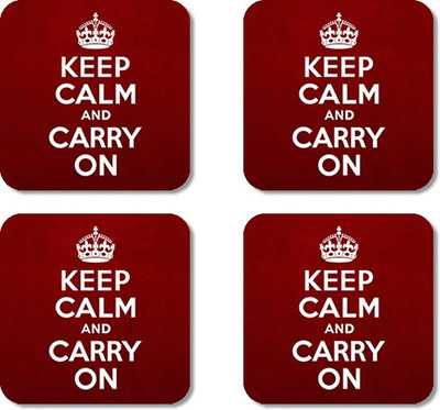 

Crackndeal Square Medium Density Fibreboard Coaster Set(Pack of 4), Multicolor
