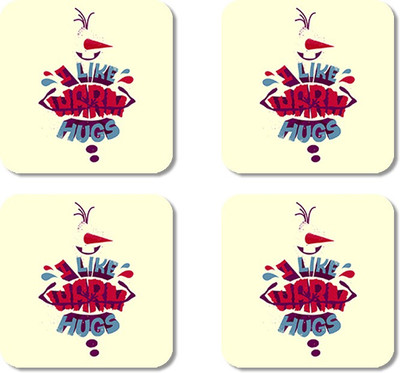 

Crackndeal Square Medium Density Fibreboard Coaster Set(Pack of 4), Multicolor