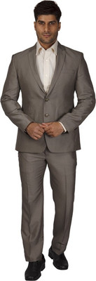 

Park Avenue Single Breasted Solid Men's Suit, Beige