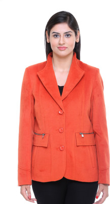 

Trufit Women's Single Breasted Coat, Orange