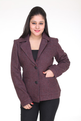 

Trufit Women's Single Breasted Coat, Maroon