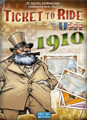 

Ticket to Ride + USA 1910 with Expansion Pack Only(Code in the Box - for PC)