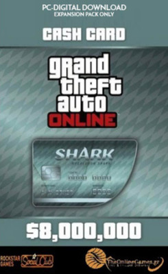 

Grand Theft Auto Online: Megalodon Shark Cash Card - 8,000,000$ ROCKSTAR (PC) with Expansion Pack Only(Code in the Box - for PC)