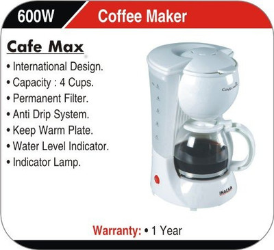 

Inalsa Cafemax 5 Cups Coffee Maker
