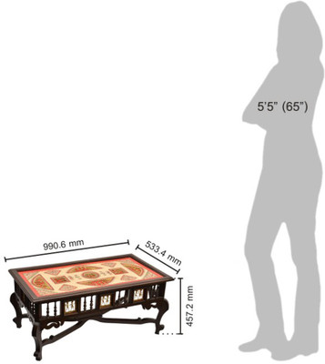 

ExclusiveLane Teak Wood Solid Wood Coffee Table(Finish Color - Walnut Brown)