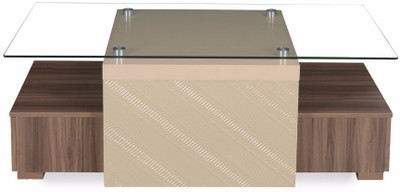 

@home by Nilkamal Maestro Engineered Wood Coffee Table(Finish Color - Walnut & Beige)