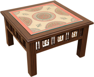 

ExclusiveLane Teak Wood Solid Wood Coffee Table(Finish Color - Walnut Brown)