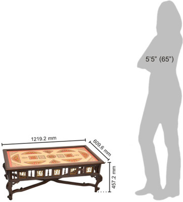 

ExclusiveLane Teak Wood Solid Wood Coffee Table(Finish Color - Walnut Brown)