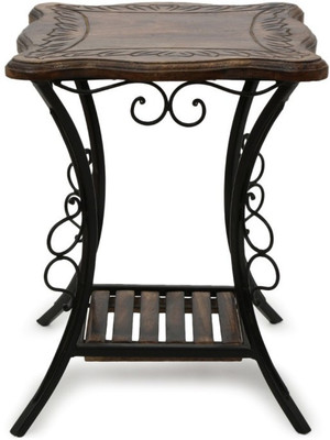 

Onlineshoppee AFR1018 Solid Wood End Table(Finish Color - Walnut Brown)