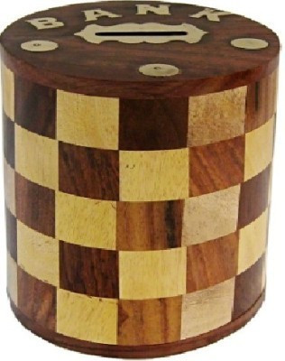 

limra handicrafts wooden chess style Coin Bank(Multicolor)