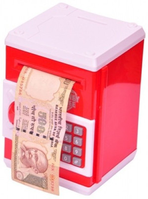 

MERATOY.COM MONEY SAFE ATM Coin Bank(Red)