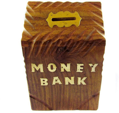 

Woodkartindia 115-WKI Coin Bank(Brown)