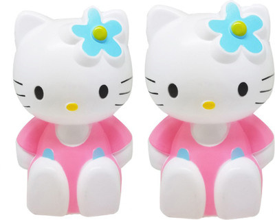 

Tuelip Combo of Two Cute Flower Lady Hello Kitty Piggy Bank Coin Bank(White, Pink)