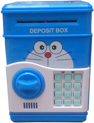 

PTCMart PTCMART Doraemon Money Safe Piggy Coin Bank Coin Bank(Multicolor)