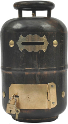 

Artist Haat Cylinder Money Coin Bank(Brown)